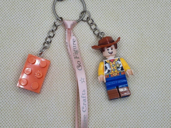 Toy Story, Woody, Minifigure Bagcharm. Personalised Attachment
