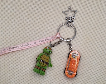 Teenage Mutant Ninja Turtles, Michelangelo, minifigure Bag Charm.