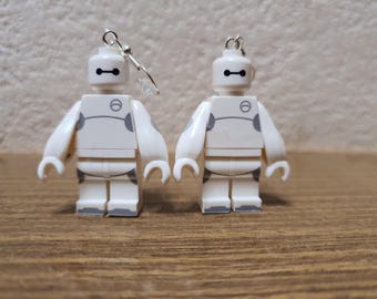 Pendientes minifigura de Baymax de Disney Big Hero 6.