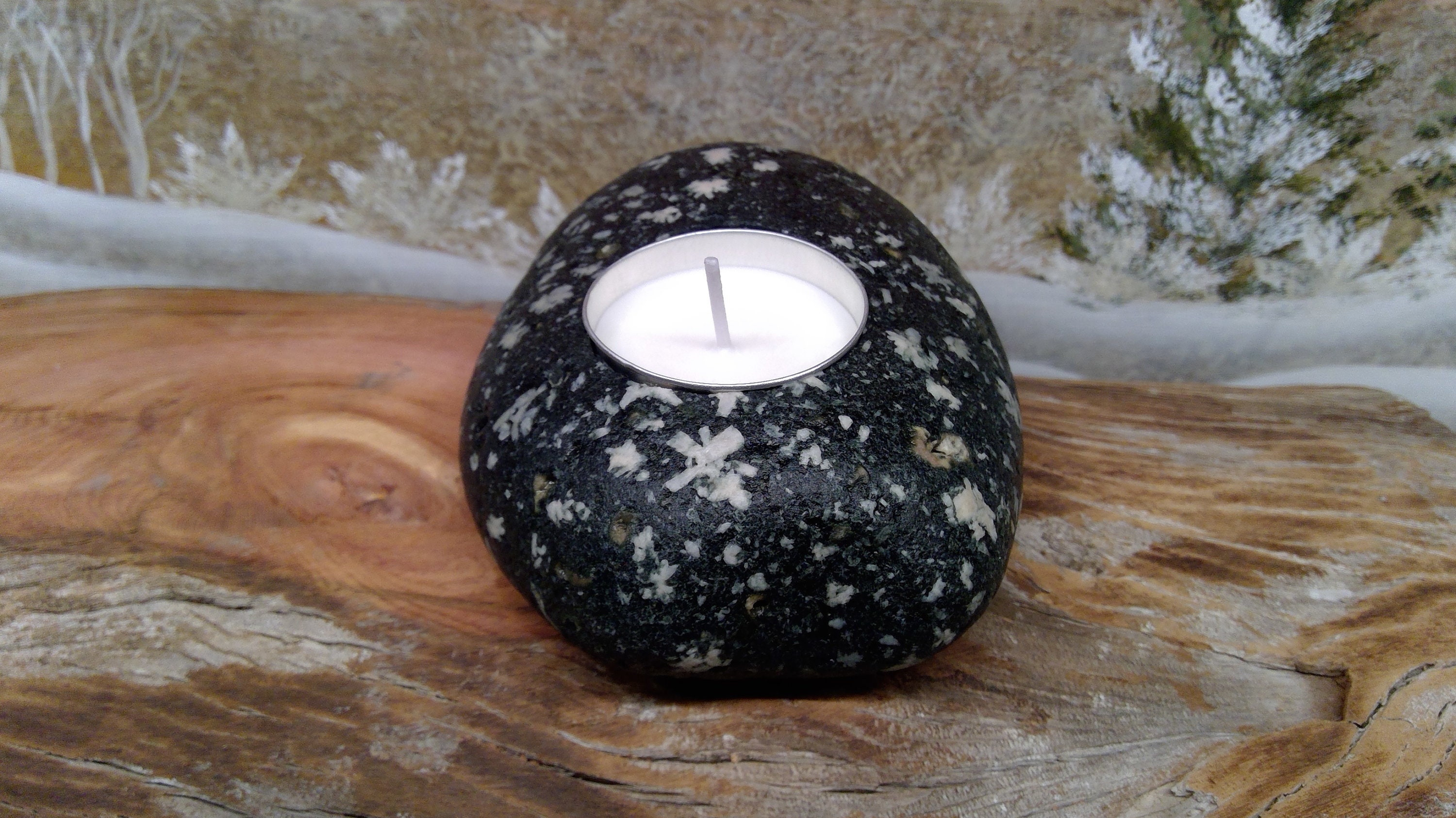 Texada Flower Rock Candle, Flower Rock Candle, Fragrant Soy Candle