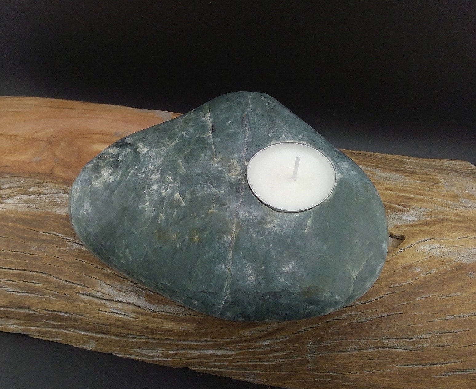 Eel River Jade Stone Candle, Jade, Jade Rock Scented Candle. Healing