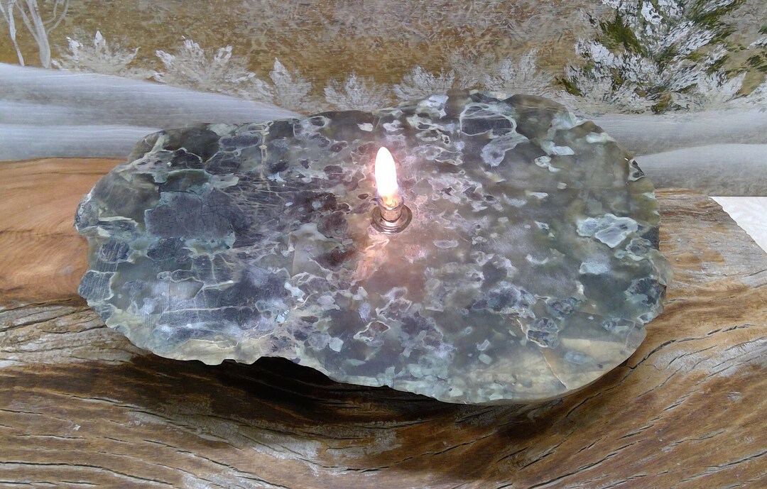 Vesuvianite Oil Lamp Candle, Oil Lamp Candles, Vesuvianite Rock, Oil