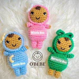 Handmade Crochet O’BEBE Plush Keychain: Collectible Mini Doll Toy