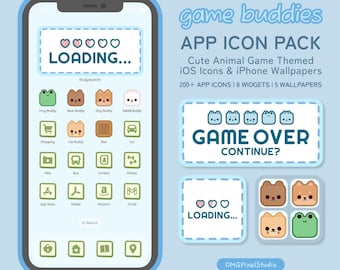 Game Buddies App Icon Pack: iOS iPhone Wallpapers, Widgets, Cute Gamer App Theme