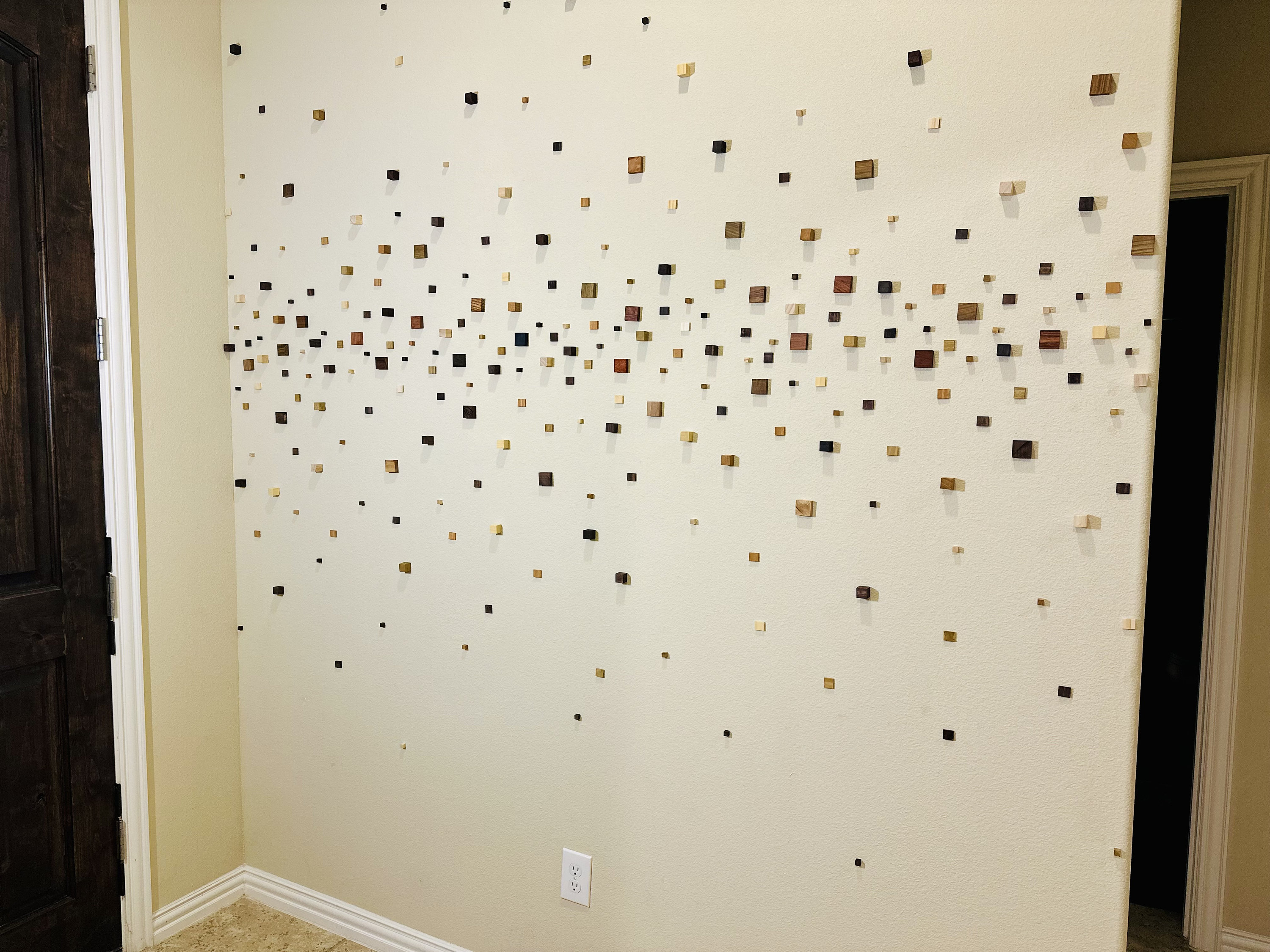 Harmony in Hues Artistic Wood Block Accent Wall Etsy