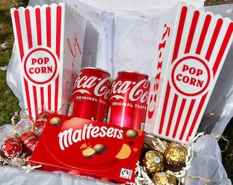 COUPLES MOVIE NIGHT Box, Date night in, Gift for couples, Movie night, Chocolates Hamper, Family Movie Night, Engagement Gifts For Couples