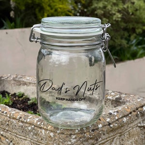 Pot d'anniversaire personnalisé, Pot 1,5 L personnalisé - Cadeaux d'anniversaire | Pot à collation personnalisé, Pot à biscuits | Cadeau pour grand-père, fille, cadeau d'anniversaire