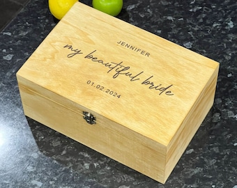 Personalised Bride Box for Wedding Gift Hamper | Bride Wedding Boxes, Wedding Box For Bride, Wedding Photoshoot Decor, Wedding Keepsake