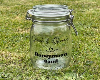 Honeymoon Sand Jar | Honeymoon Sand, Honeymoon Keepsake, Keepsake Jar, Wedding Keepsake, Memorable Honeymoon Gifts, Personalised Honeymoon