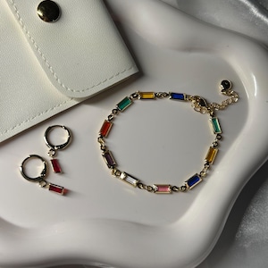Gold Birthstone Bracelet: Dainty Gemstone Jewelry Gift