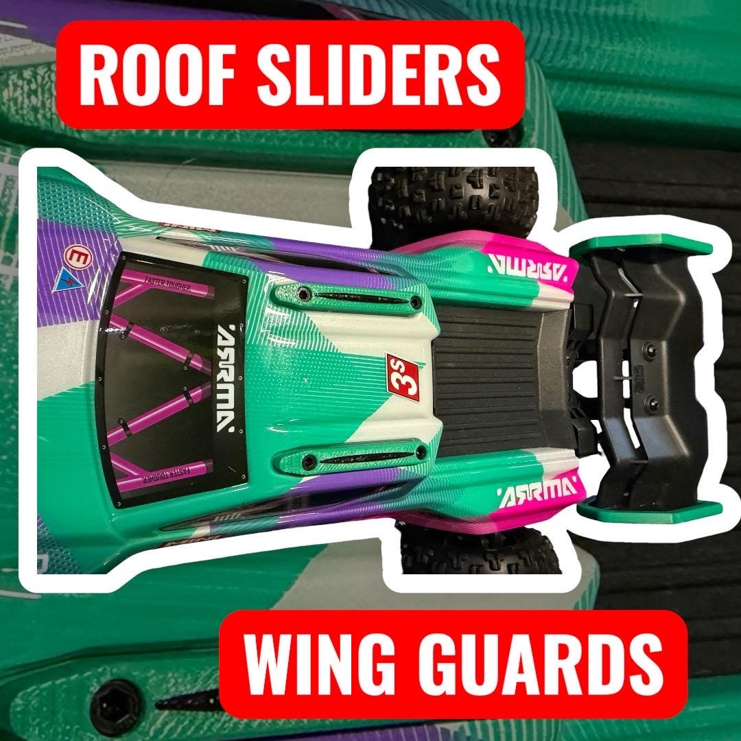 Wing Guard Arrma Mini Kraton Roof Skids & Wing Guards – Impact Protection Upgrade ...