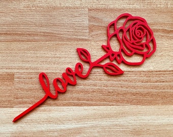 Valentine Rose of Love, Valentines, Gift, Gift for Valentines, Gift for Love, Modern, For Display, One Size - Elevate your home