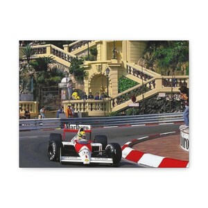Monaco Grand Prix Race Car Canvas Print, Vintage Race Decor for Car Lovers, Motorsport Wall Art, Gift for Racing Fans, Home Decor