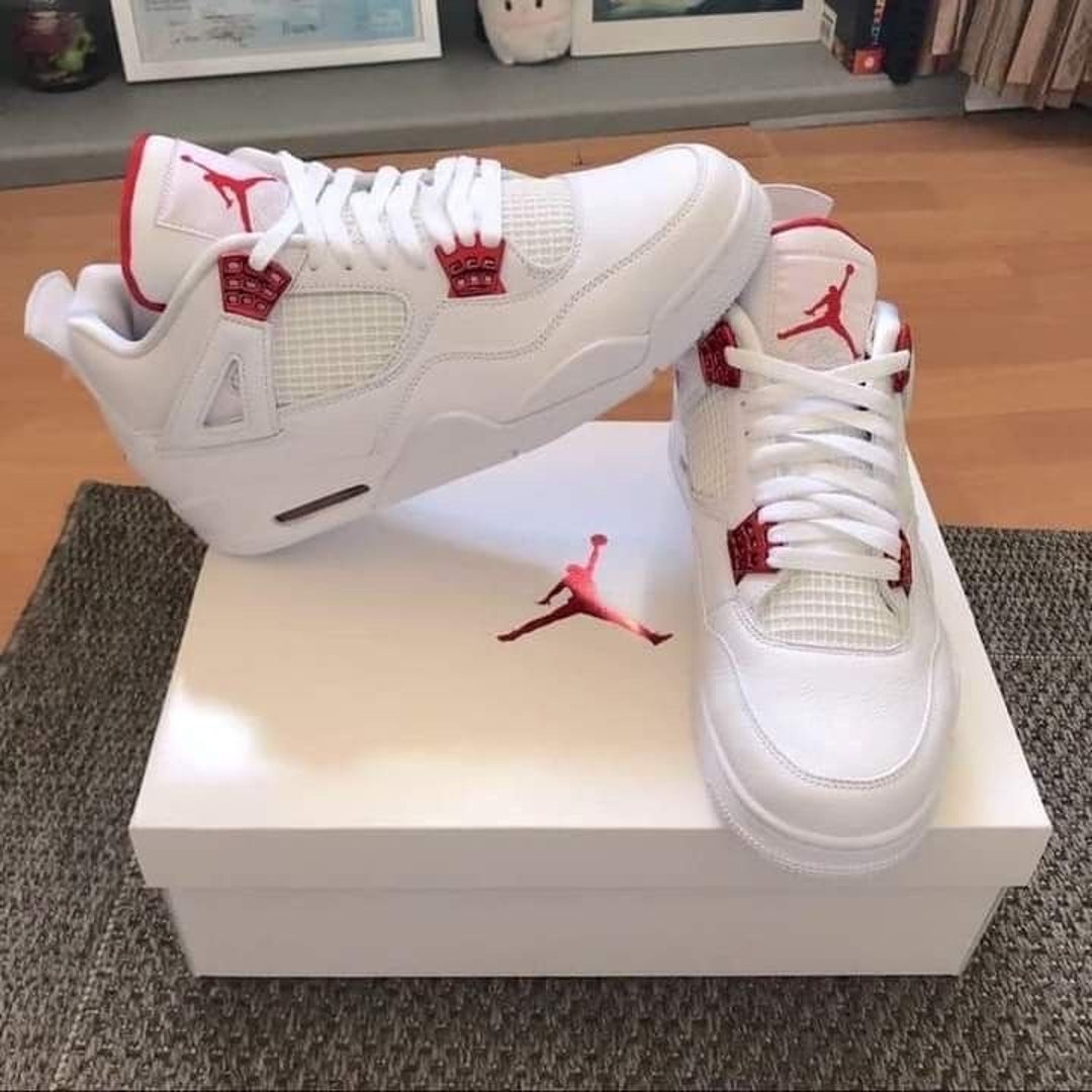 red metallic jordan 4 price