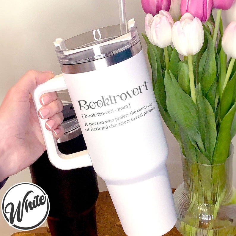 Booktrovert Definition Tumbler 40oz,trending Tumbler Laser Engraved