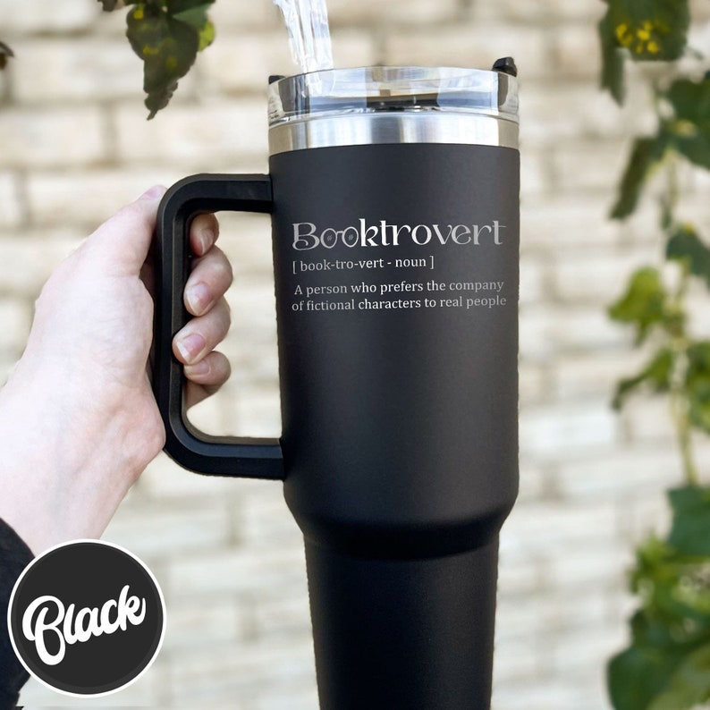Booktrovert Definition Tumbler 40oz,trending Tumbler Laser Engraved