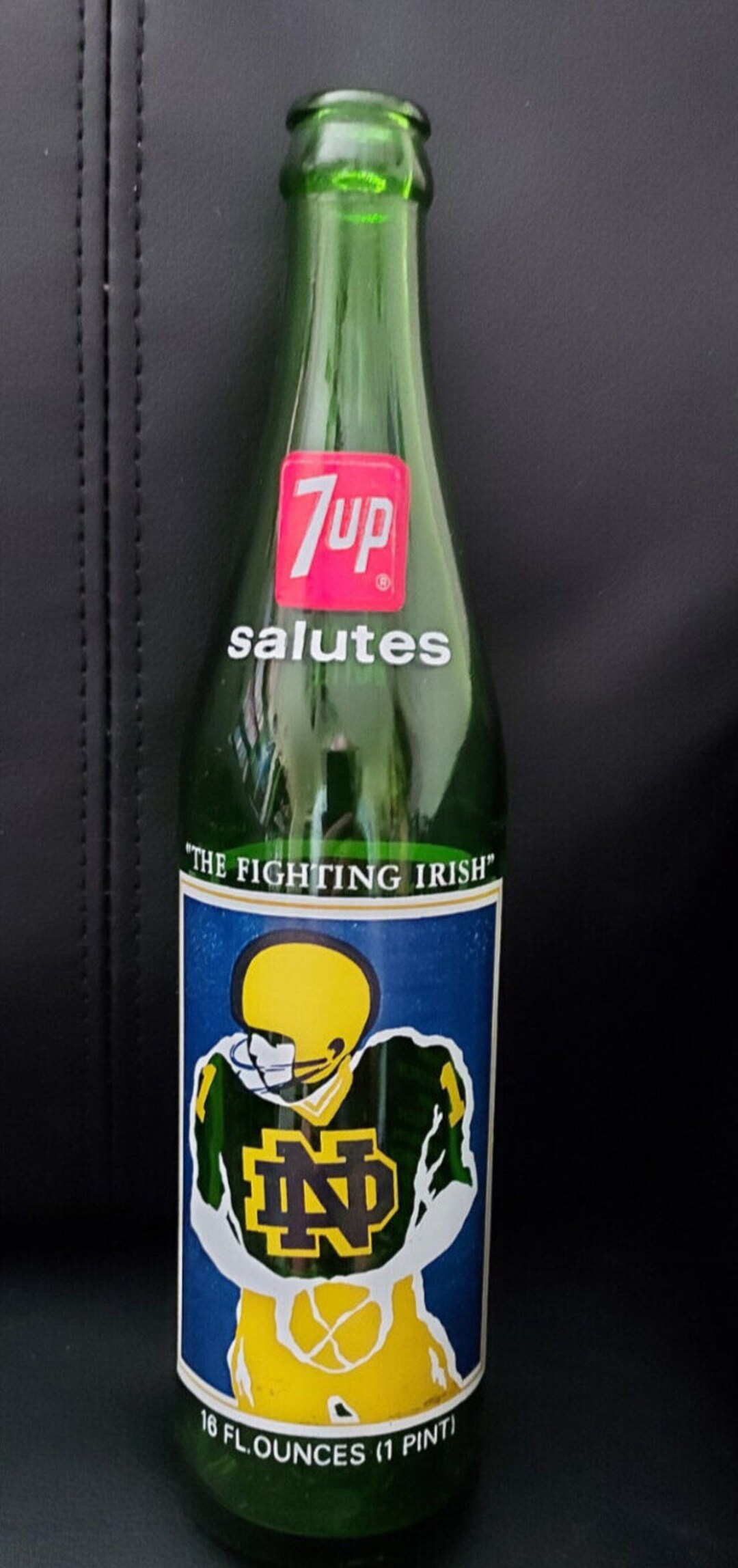 1977 Notre Dame Fighting Irish National Champions 7up Bottle Etsy