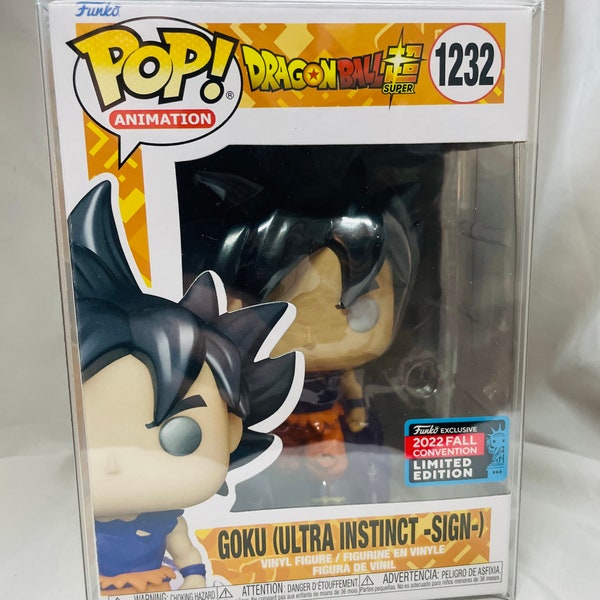 Funko Pop Dragon Ball Super 1232, Goku (Ultra Instinct-sign-), convention autunnale 2022 Edizione limitata, Dragon Balls Super + protezione