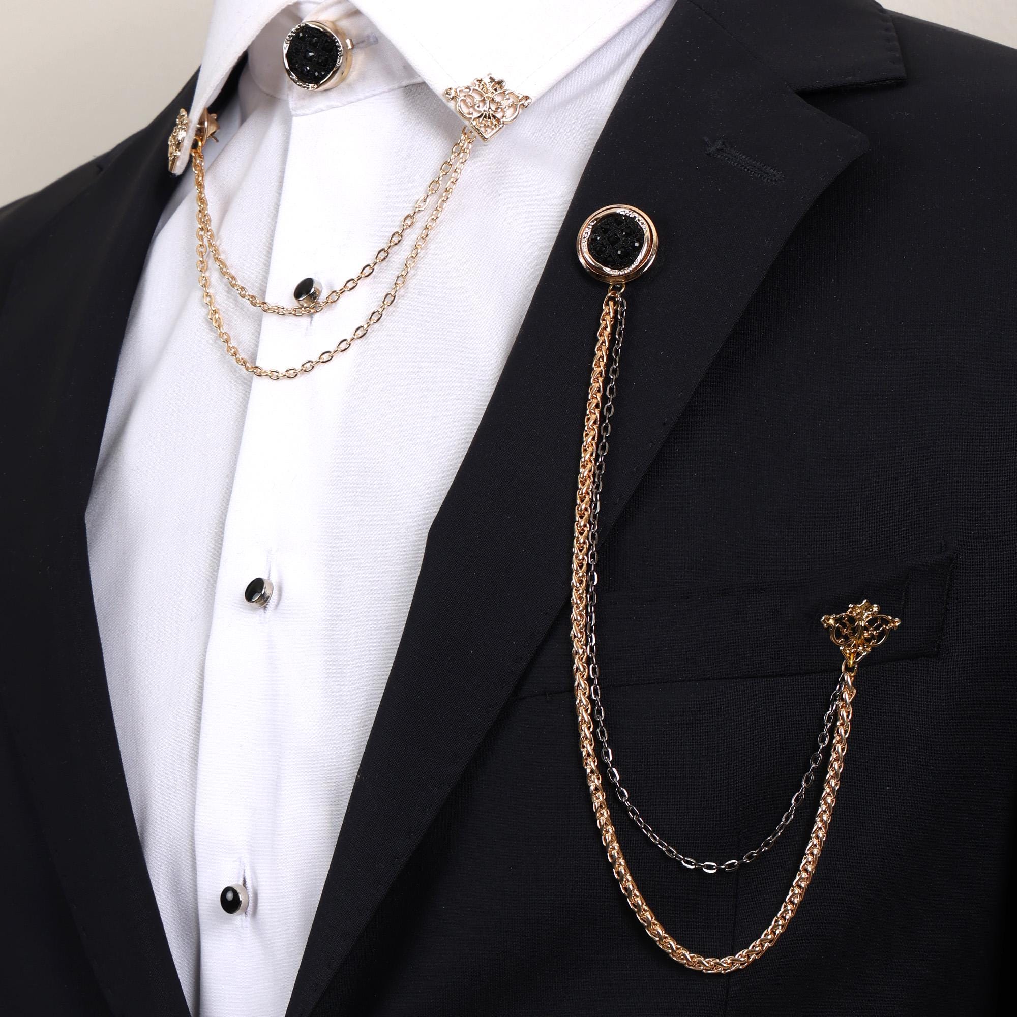 Knighthood Golden Anchor With Hanging Chain Lapel Nigeria