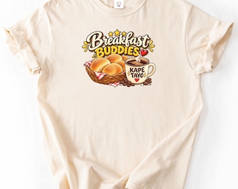 Kape at Pandesal T-shirt, Filipino Foodie Tee, Kawaii Pinoy Shirt