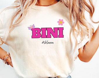 BINI Blooms Unisex T-shirt | Pinoy P-pop Cute Aesthetic Tee, Shirt for Filipino Music Fans, P-pop Merch, Birthday Gift for Kawaii Lovers