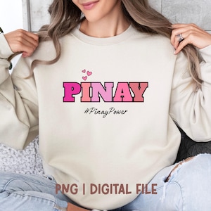 Pinay Power PNG | Filipina Empowerment Digital Art | Filipino Inspired Wall Art, Shirt, Mug, Sticker Design | Tagalog Quote PNG