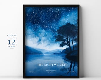 Custom Star Map Print, Anniversary Gift (Digital Download)