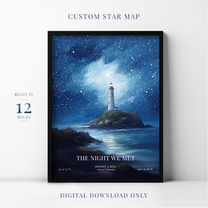 Sternenklare Nacht: Personalisiertes Datum Geschenk, Benutzerdefinierte Sternenkarte, Hochzeitstag Himmel Poster, Sterne oben by Date #05