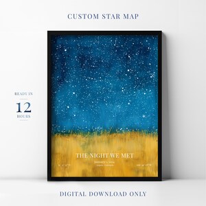 Personalisierte Sternenkarte, Sternenkarte, Nachthimmel Poster, Geschenk Individuell angefertigt #29