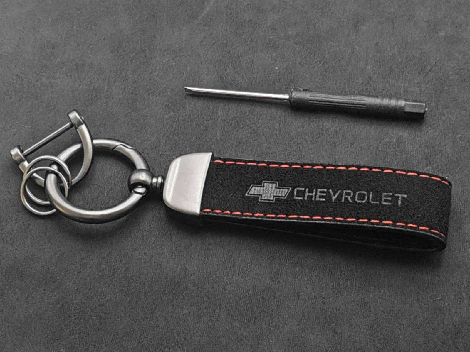 Chevrolet leather best sale keychain