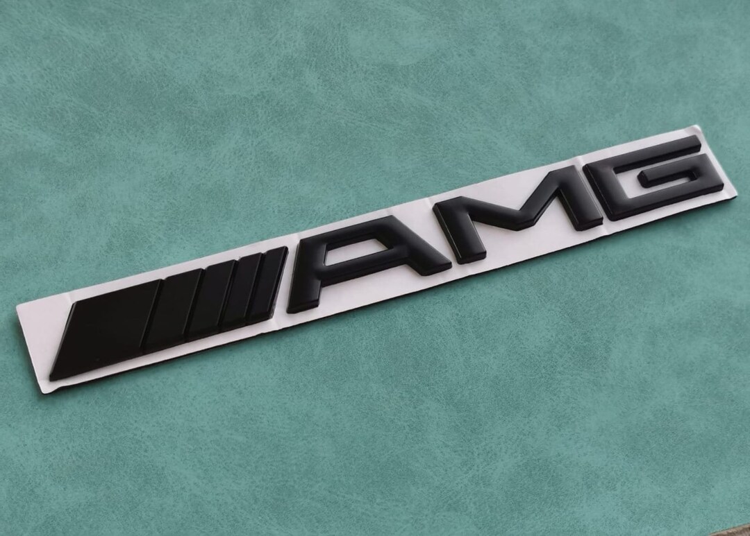 AMG Mercedes Emblem Matte Black Trunk Sticker Rear Part Etsy Australia
