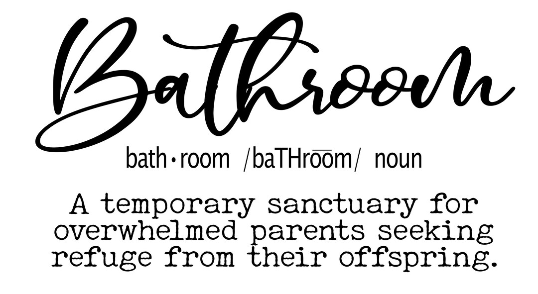 Bathroom Signs Etsy