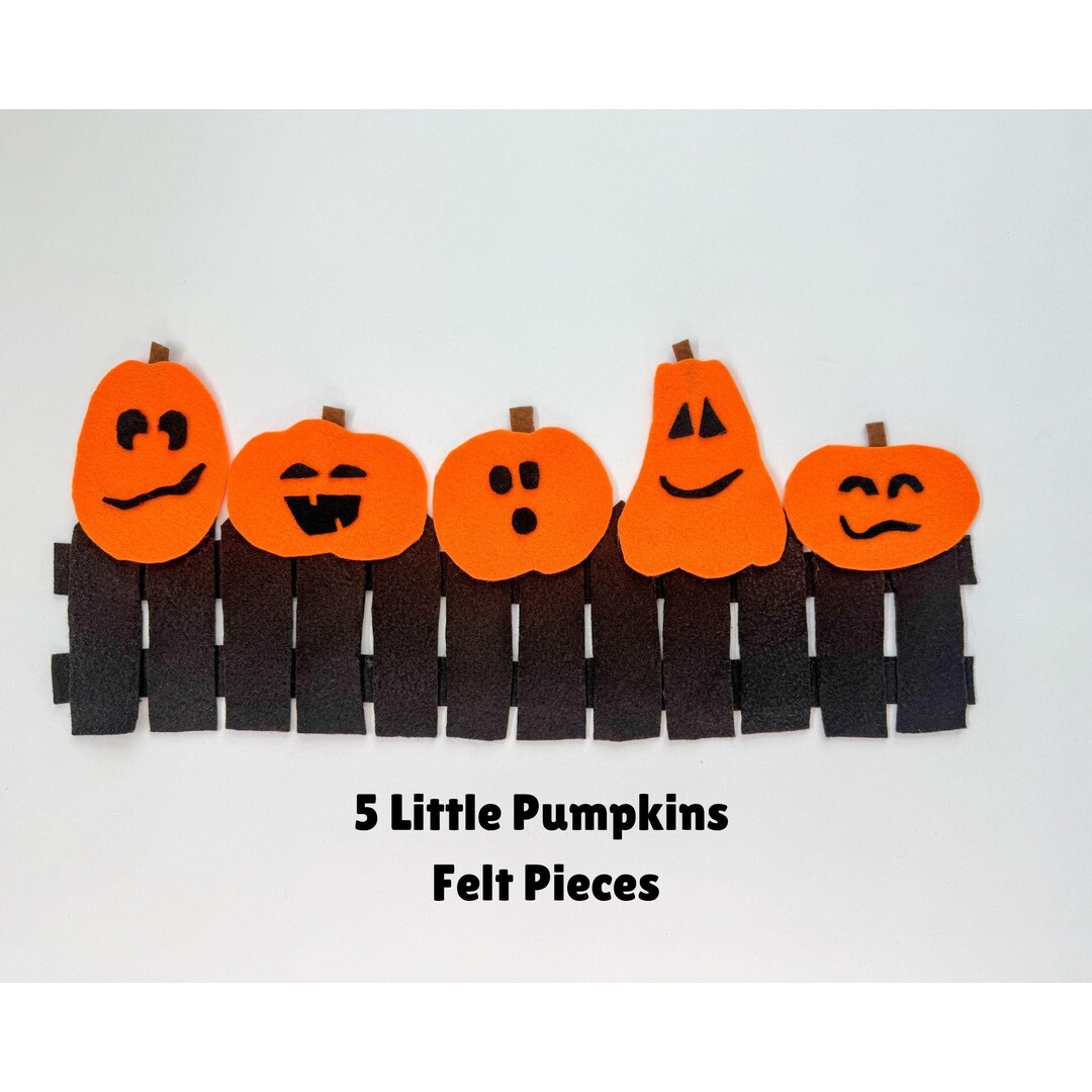 5 Little Pumpkins Felt Board - Counting - Rhyming - Halloween - Fall - Etsy