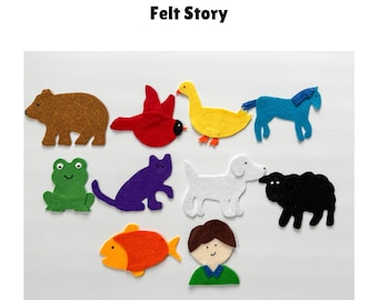 Children Felt Board Story Set: Brown Bear What Do You See? - Etsy