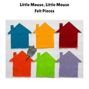Little Mouse Felt Board - Felt Story - Game - Preschool - Colors
