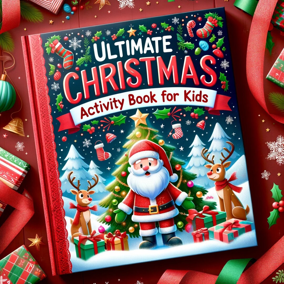 Festive Fun Christmas Kids Printable PDF, Coloring Sheets, Canva ...