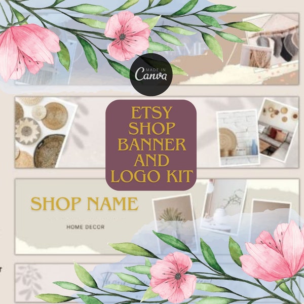 Etsy Shop Banner and Logo Kit - Professional Canva Templates for Stunning Store Branding
