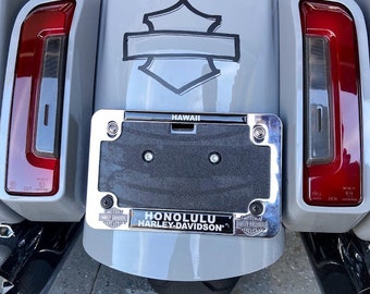 Support de plaque d'immatriculation personnalisé pour 2024 Touring 2023 CVO Road Glide Street Glide Utilisez la plaque d'immatriculation de votre choix Apportez votre propre plaque