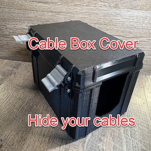 Sim Racing Cable Management Box, Hide Cable Mess, Small or Large Rig Accessory Organizer, Durable 3D Printed Cockpit Storage