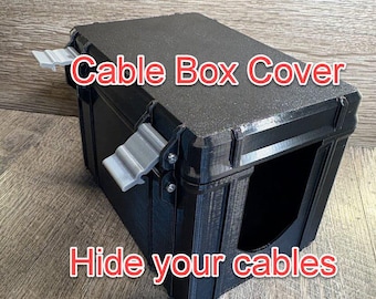 Sim Racing Cable Management Box, Hide Cable Mess, Small or Large Rig Accessory Organizer, Durable 3D Printed Cockpit Storage