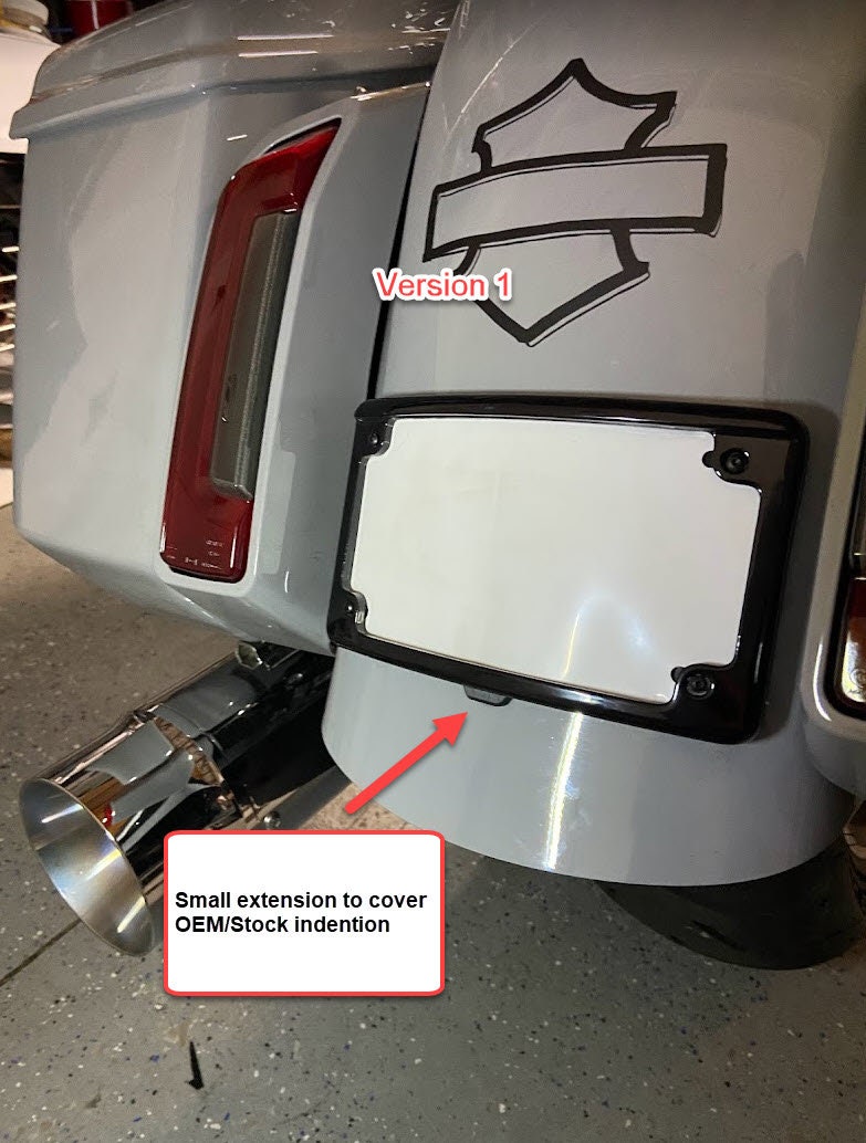 thumbnail image 2 of Custom Rear License Plate Bracket For 2023-2025 CVO Road Glide & Street Glide – V3 2 of 5