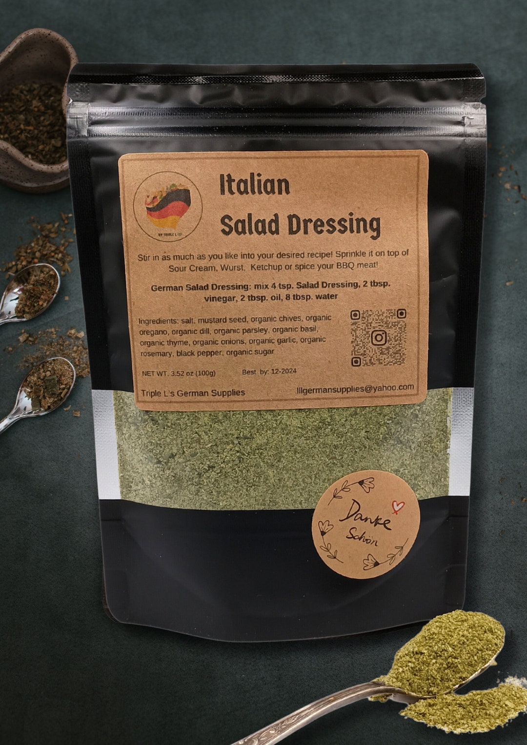 Big 100g Italian Salad Dressing - for 10 Flavorful Family Size Salads - -  Etsy