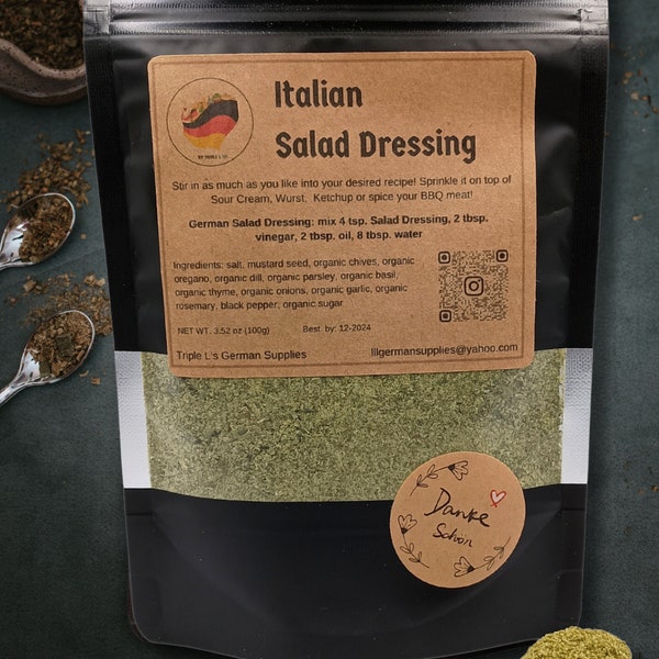 Big 100g Italian Salad Dressing - for 10 flavorful family size salads -