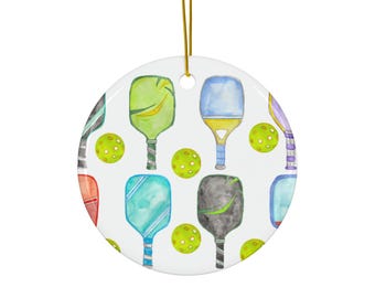 Pickleball-juldekoration | Pickleball-spelarepresent | Juldekoration för sportentusiaster | Pickleball-älskarepresent | Elegant Pickleball-present