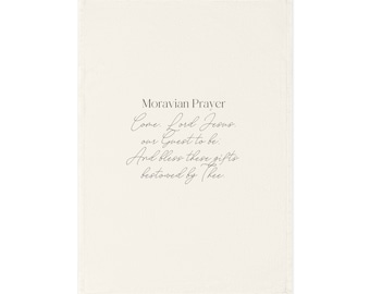 Personalized Prayer Tea Towel | Prayer Towel Custom Prayer Gift Scripture Gift Gift for MIL Gift for Christian Moravian Family Prayer