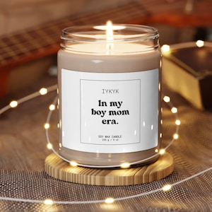 Boy Mom Era Scented Soy Candle, Gift for New Mom, Boy Mama Gift, Boy Mom Gift, Mother&#39;s Day Candle, Baby Shower Gift, Boy Mama Shower Gift
