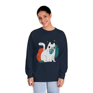 Katze Unisex Langarm T-Shirt