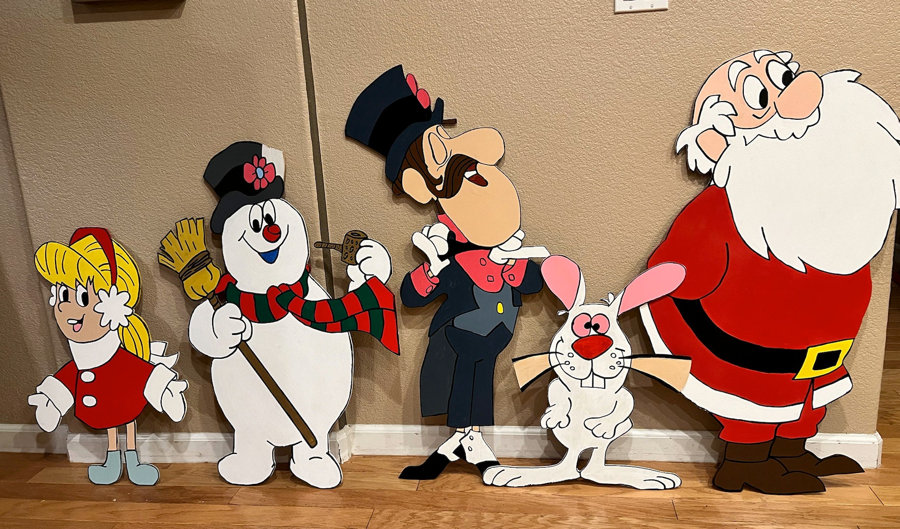 Hocus Pocus, the Rabbit Frosty the Snowman Handpainted, Wood Cut Out ...