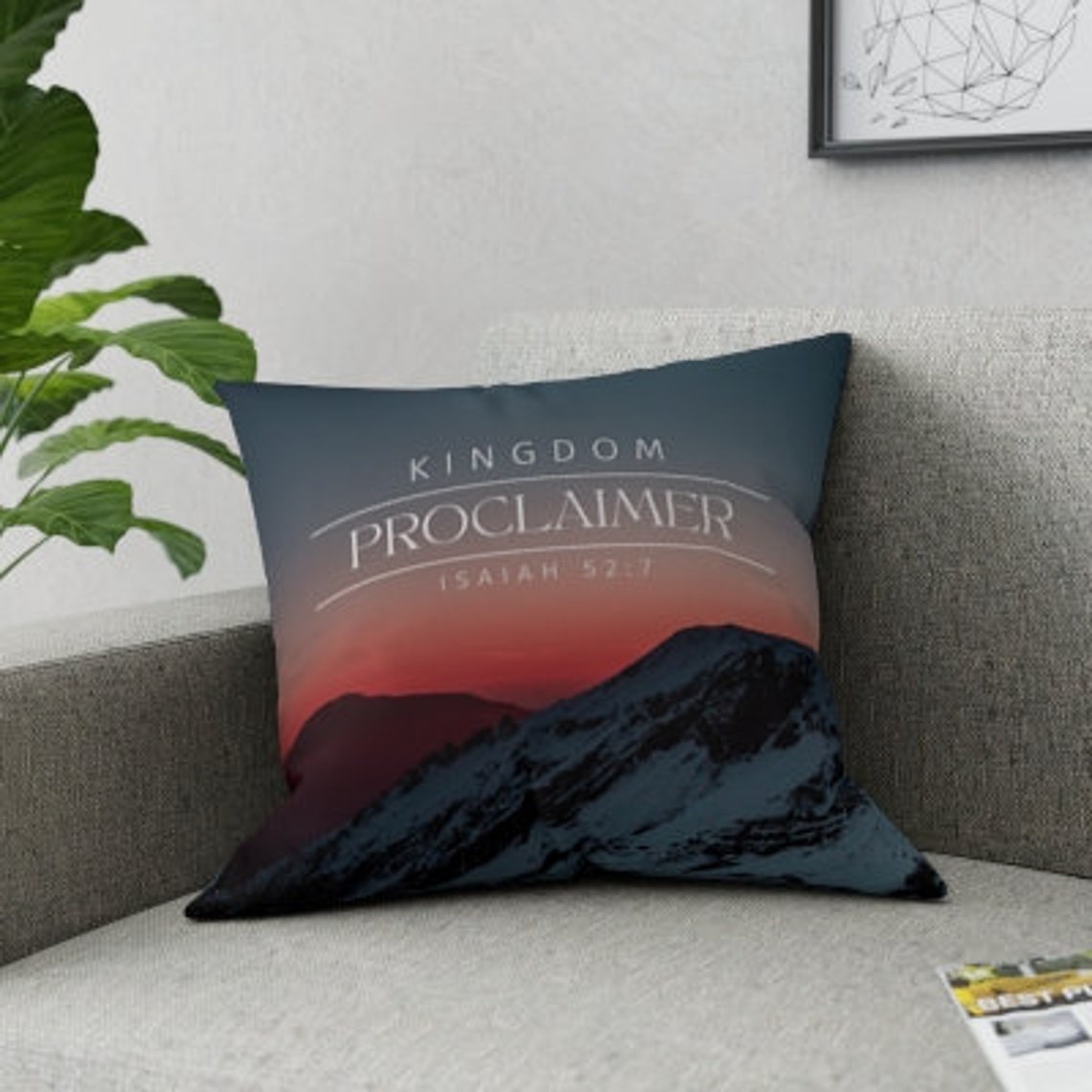 Kingdom Proclaimer Bible Verse Pillow Decor Bible Verse Giftpillow