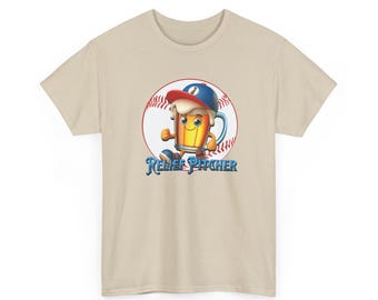 Relief Pitcher Beer Pun T-Shirt, Baseball Humor Apparel